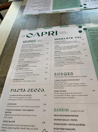 Le Capri à Biarritz menu
