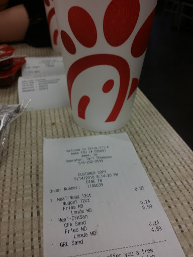 Fast Food Restaurant «Chick-fil-A», reviews and photos, 230 S Duff Ave, Ames, IA 50010, USA