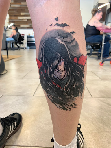 Explore yoga tattoo ideas, creative tattoo ideas in Fontana, available at Dark Hearts Tattoo Gallery