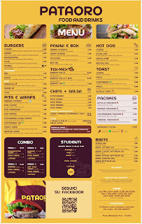 Menu du Pataoro food & drinks à Gorizia
