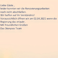 Restaurant grec Griechisches Restaurant Dionysos à Leer (la carte)