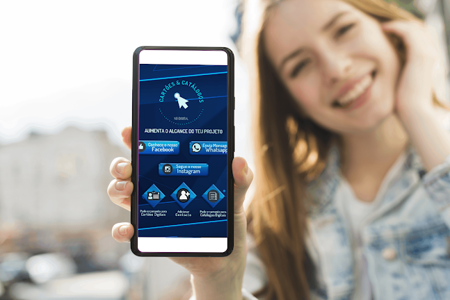 Cartões e catálogos no digital