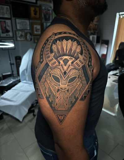 Explore mother daughter son tattoo ideas, creative tattoo ideas in Atlanta, available at Black Owl Tattoos