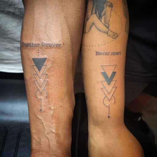 Explore back leg tattoo ideas, creative tattoo ideas in San Diego, available at Goddess Temple Tattoo Studio