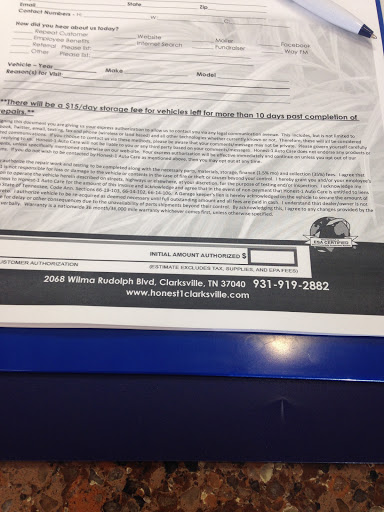 Auto Repair Shop «Honest-1 Auto Care Clarksville», reviews and photos, 2068 Wilma Rudolph Blvd, Clarksville, TN 37040, USA
