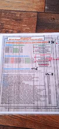 Carte du Crêperie de la Rambla - Bar à Huîtres Ostras à Le Boulou