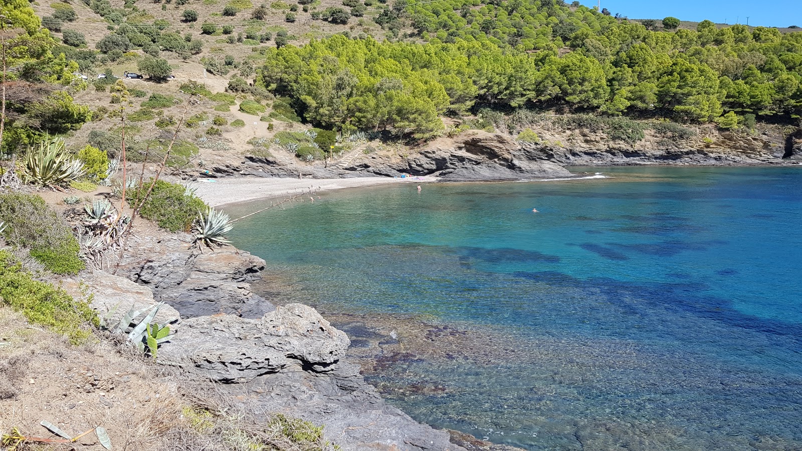 Photo of Cala Calitjas with blue pure water surface