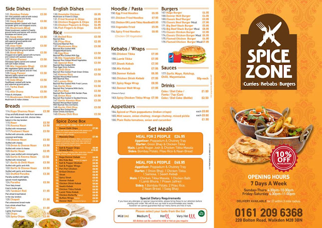 Reviews of Spice Zone Takeaway in Manchester - Restaurant