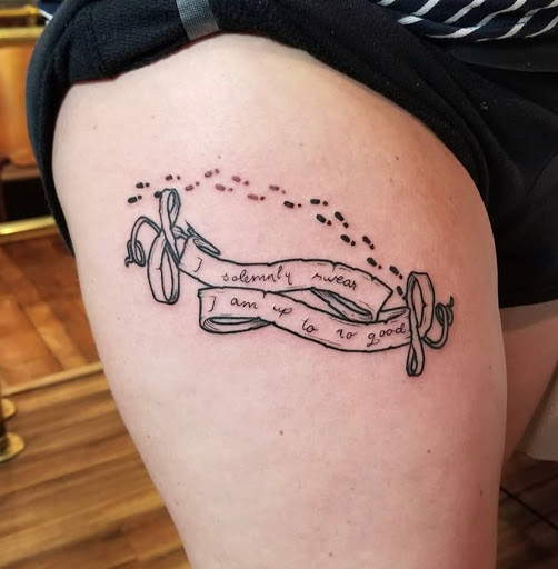 Explore tattoo leg ideas, creative tattoo ideas in Nashville, available at Titan Tattoo