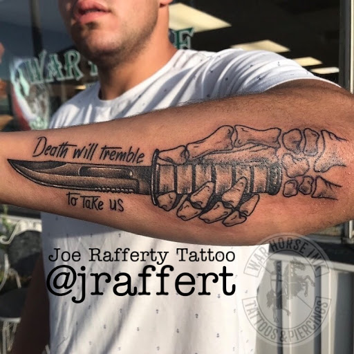 Explore hand print tattoo ideas, creative tattoo ideas in Kent, available at War Horse Ink