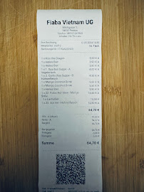 Restaurant vietnamien Fiaba - Vietnam at Heart à Passau (la carte)