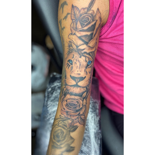 Explore st michael archangel tattoo ideas, creative tattoo ideas in Ocala, available at The Black Sheep Tattoo Shop