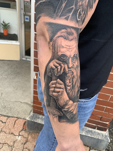 Explore artsy tattoo ideas, creative tattoo ideas in Bangor, available at Blind Faith Tattoo Studio