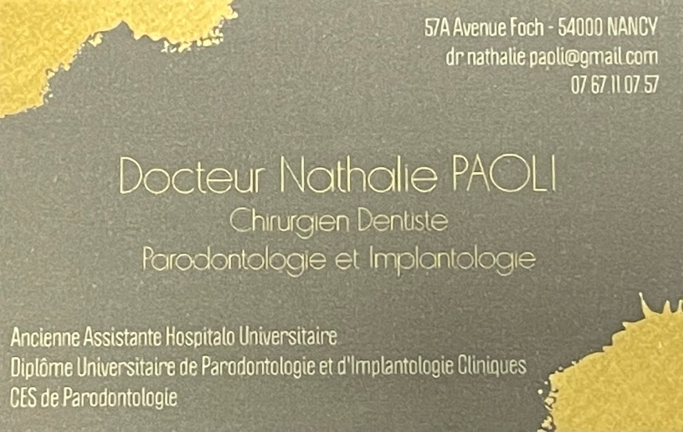 Dr Nathalie Paoli à Nancy