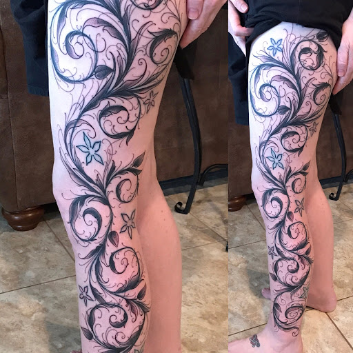 Explore tattoo cover ideas, creative tattoo ideas in Abilene, available at La Leyenda Tattoo Co