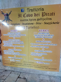 Trattoria L’Isola Dei Pirati Con Chef Miky à Gallipoli carte