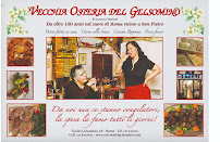 Restaurant de spécialités de la région de Rome Vecchia Osteria Del Gelsomino à Rome (le menu)
