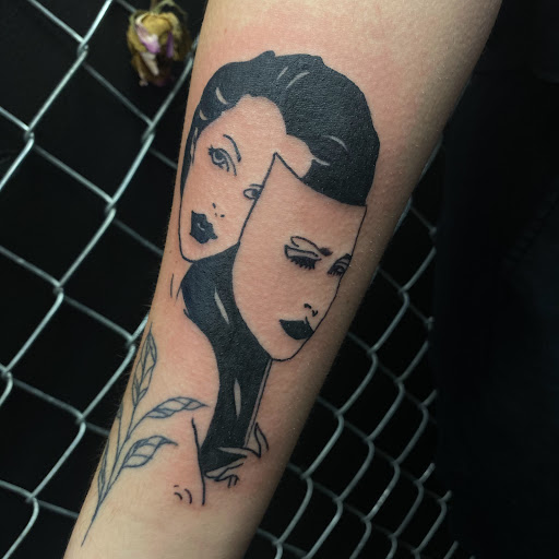 Explore violet tattoo ideas, creative tattoo ideas in Buffalo, available at True Gloom Tattoo Studio