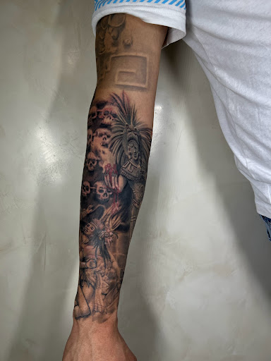 Explore palm size tattoo ideas, creative tattoo ideas in Astoria, available at Xolotl Tattoo Gallery