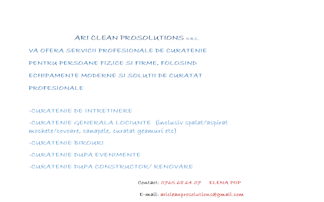 Ari clean prosolutions - <nil>