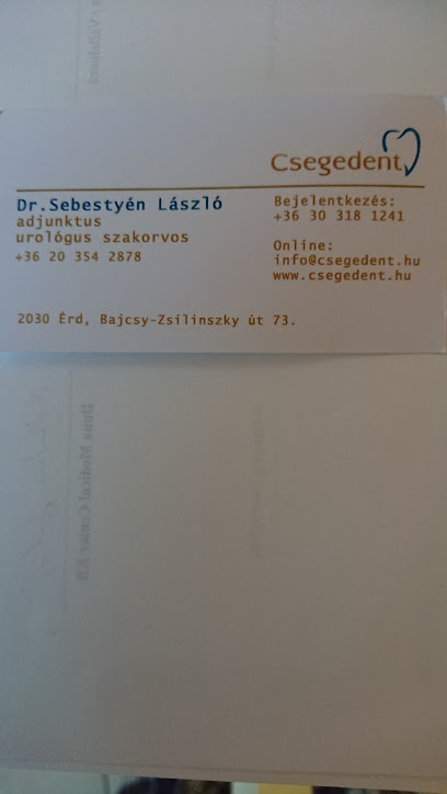Urológiai magánrendelése Dr. Sebestyén Lászlónak