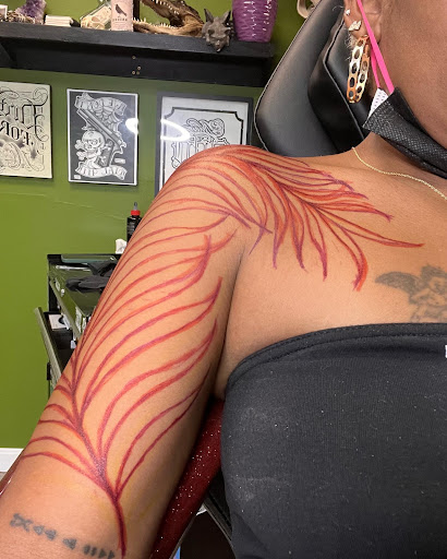 Explore chicago flag tattoo ideas, creative tattoo ideas in Jessup, available at Savage Ink Tattoo Studio