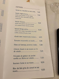 Restaurant le longchamp à Paris carte
