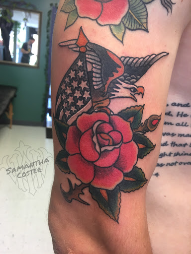 Explore linear tattoos ideas, creative tattoo ideas in Kent, available at War Horse Ink