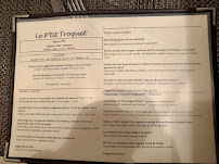 Restaurant français Le P'tit Troquet à Paris (la carte)