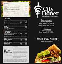 Menu du City Döner à Scheeßel
