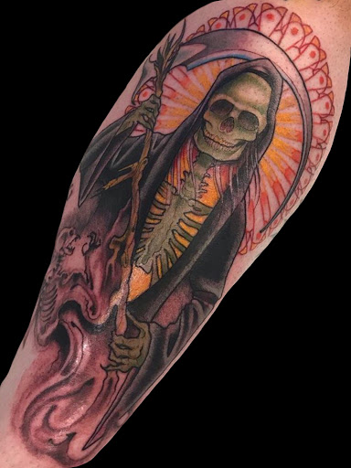 Explore chest cross tattoo ideas, creative tattoo ideas in South Lake Tahoe, available at Lake Monster Tattoo