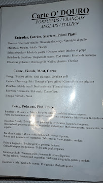 Menu du O Douro R-C-M à Roquebrune-Cap-Martin