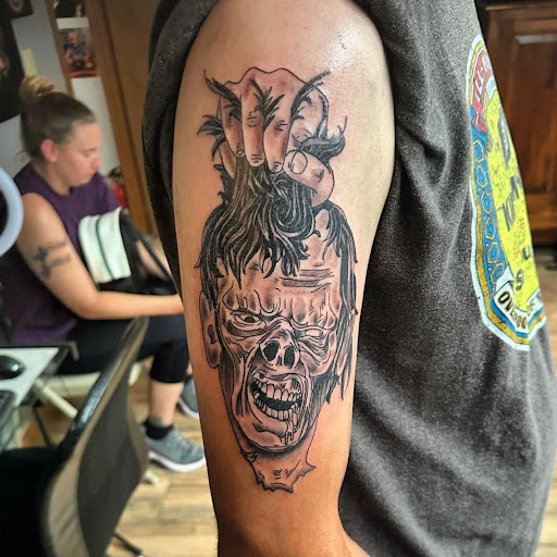 Explore tie dye tattoo ideas, creative tattoo ideas in Hudson Falls, available at ALTERED ADDICTION TATTOOS