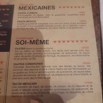 O mexicain à Cambrai menu