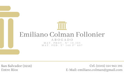 Estudio Jurídico Dr. Emiliano Colman Follonier