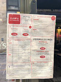 Restaurant de spécialités alsaciennes Flam's Lombards- Bar Et Restaurant De Flammekueche à Paris (la carte)