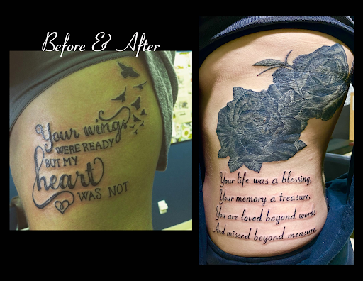 Explore small back tattoo ideas, creative tattoo ideas in Evansville, available at Ink Therapy 101