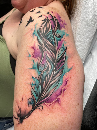Explore gps coordinates tattoo ideas, creative tattoo ideas in Adrian, available at Good Life Tattoo Co.