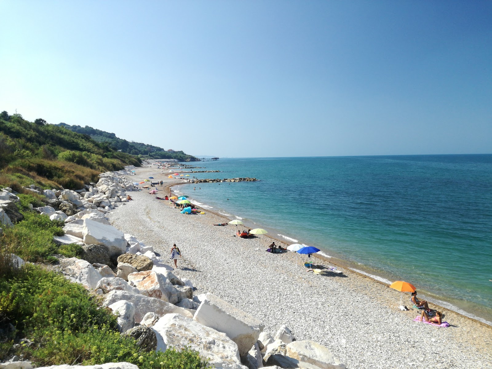 Foto av Spiaggia della Foce med lätt sten yta