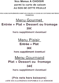 Restaurant français L’affine bouche restaurant à Socx à Socx (le menu)
