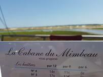 La Cabane du Mimbeau à Lège-Cap-Ferret menu