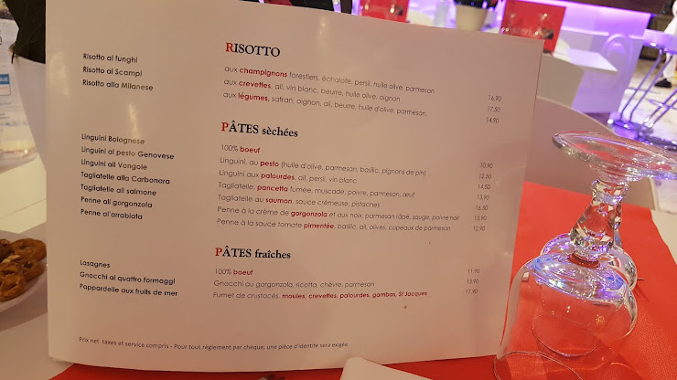 menu du restaurants L'Osteria du Plessis à Le Plessis-Trévise