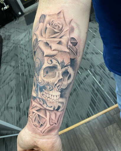 Explore embroidery tattoo ideas, creative tattoo ideas in Middletown, available at Traditionally Twisted Tattoo