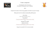 Menu du Toit Pour Toi, Restaurant Christine et Didier Cozzolino à Orcet