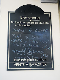 Menu / carte de L’idéal Café à Vallauris
