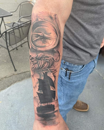 Explore route 66 tattoo ideas, creative tattoo ideas in Asheboro, available at Blue Luna Tattoo Company, LLC