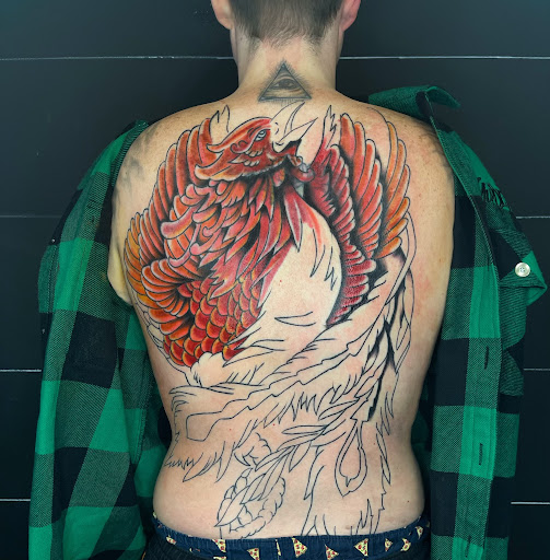 Explore portrait tattoo sleeve ideas, creative tattoo ideas in Leesburg, available at R And B Tattoo