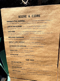 Bonobo à Montpellier menu