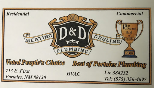 D & D Plumbing Heating & Cooling in Portales, New Mexico