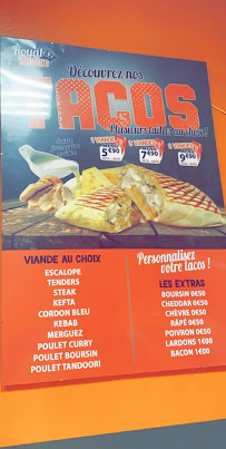 Snack royal délice tacos kebab burger à Martigues menu